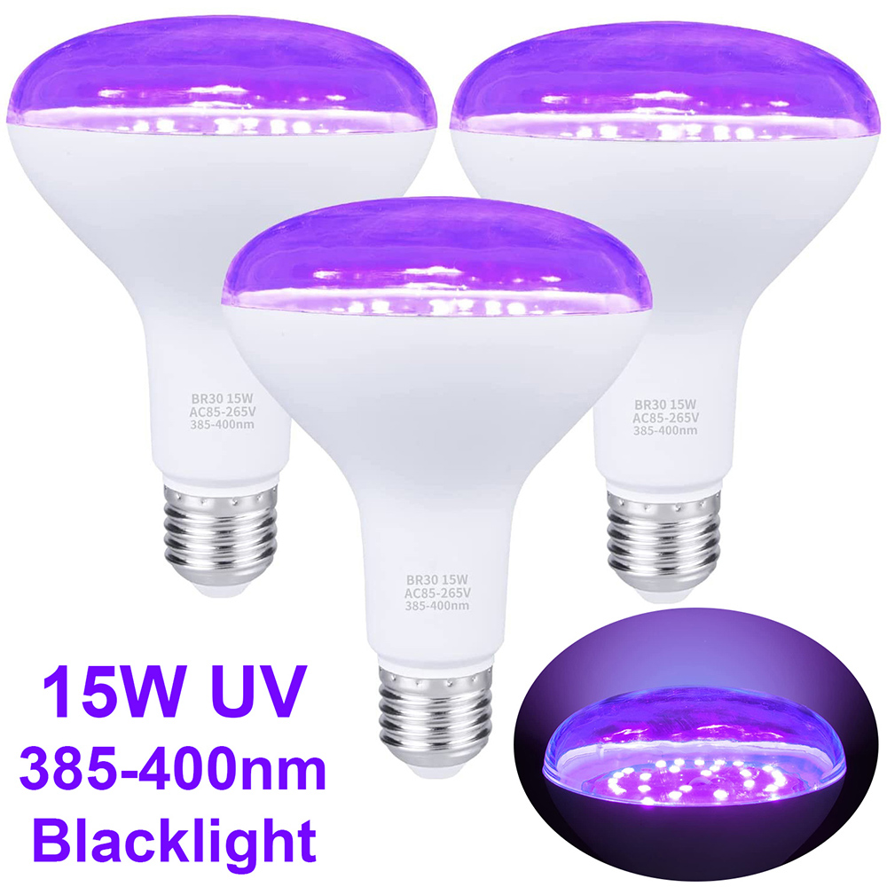 어두운 블랙 라이트 할로윈 파티 장식 UVA 385-400nm E27 LED 전구 형광 포스터에 광선에 대 한 15W UV 블랙 전구